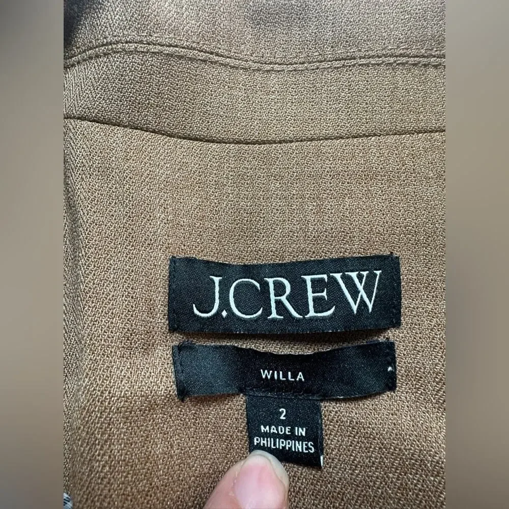 J. Crew Willa Blazer in‎ Italian City Wool Blend Size 2 EUC